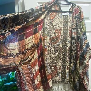 Gorgeous mixed design kimono